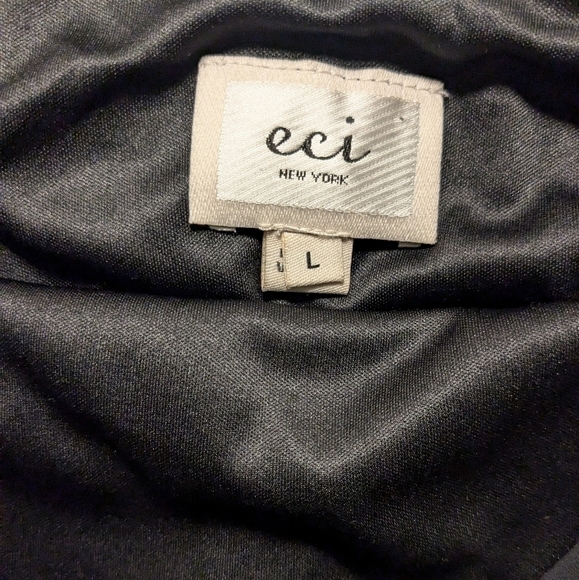 Eci Floral Embroidered 3/4 Sleeve Flowy Mini Dress Artsy Bohemian Feminine - Picture 10 of 11